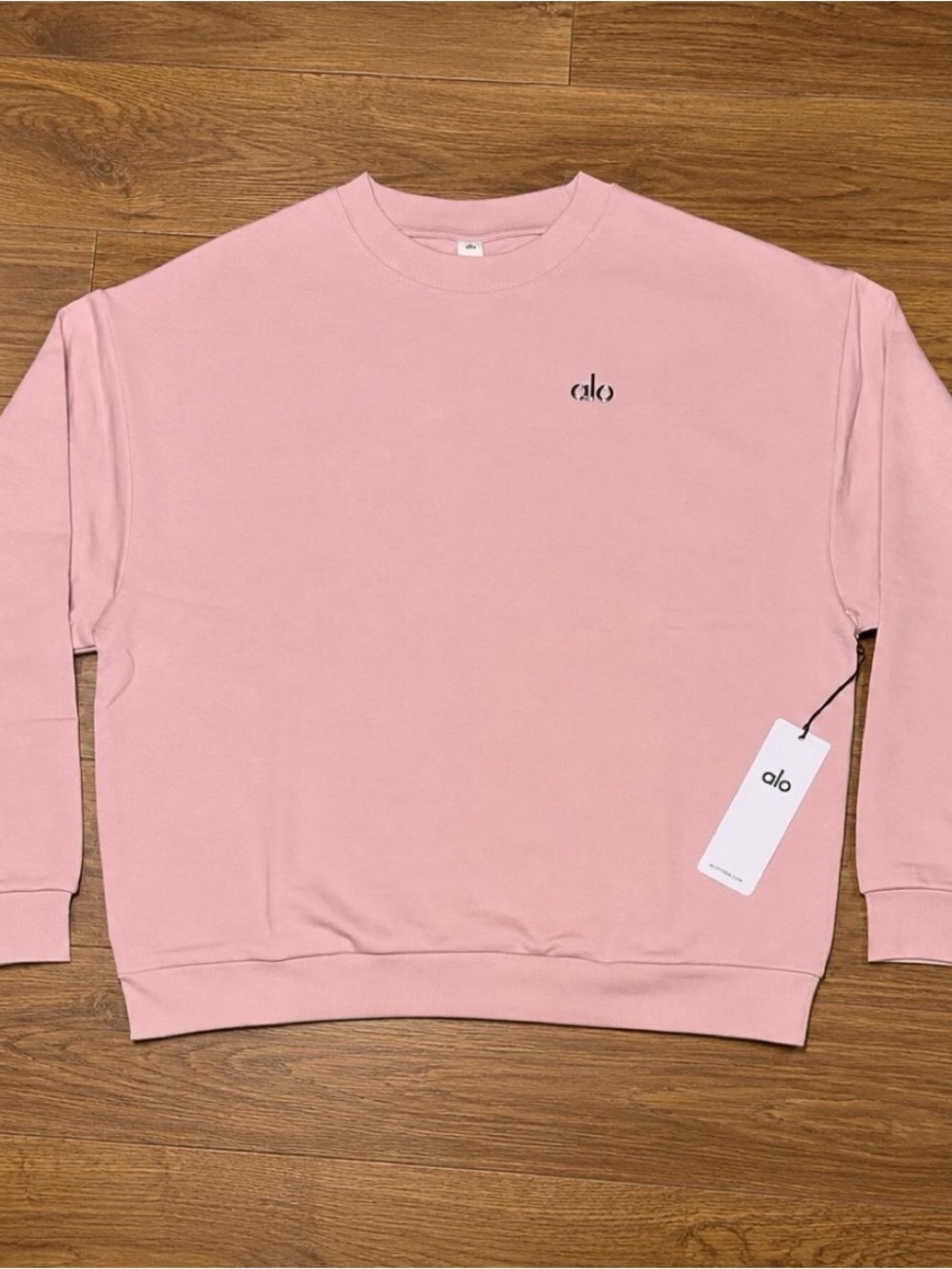 ALO Yoga Men's Crewneck Sweatshirt in Light Pink
